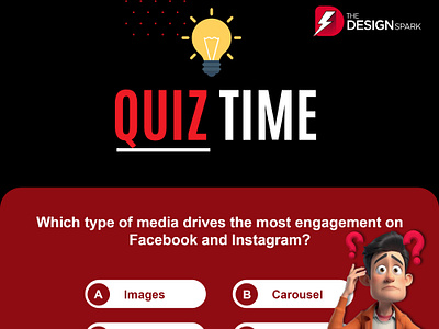 Quiz Time! Test Your Social Media Knowledge! apparel branding carousel design energy graphic design illustration logo merch ui vector