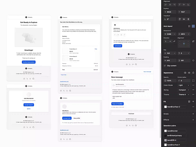 Figma email templates branding design design system email figma figma ui kit figma variables interface templates ui ui kit ux