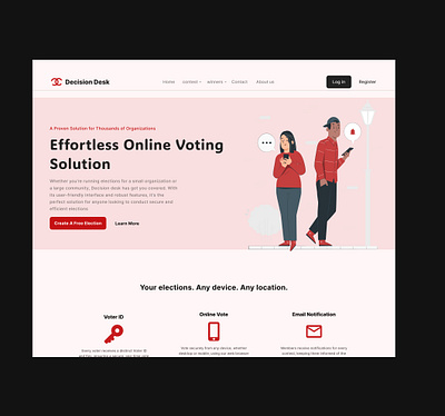 Decision desk animation ballot decisiondesk online voting ui web ui website