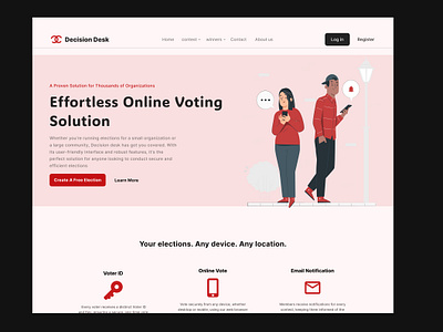 Decision desk animation ballot decisiondesk online voting ui web ui website