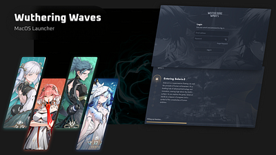 Wuthering Waves - MacOS Launcher animation design game game launcher macos ui ux video game