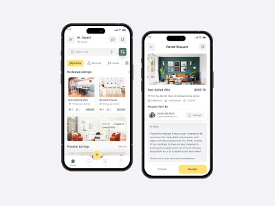 Rent Finder App UI UX CaseStudy app app design casestudy clean concept dashboard design dipak deb nath dipakuiux mobile app design real estate rent finder rental app ui uiux casestudy user interface design webdesign website