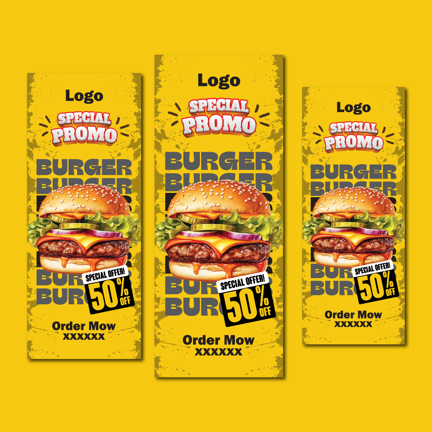 Example of Food Roll Up Banner &  Signage Design