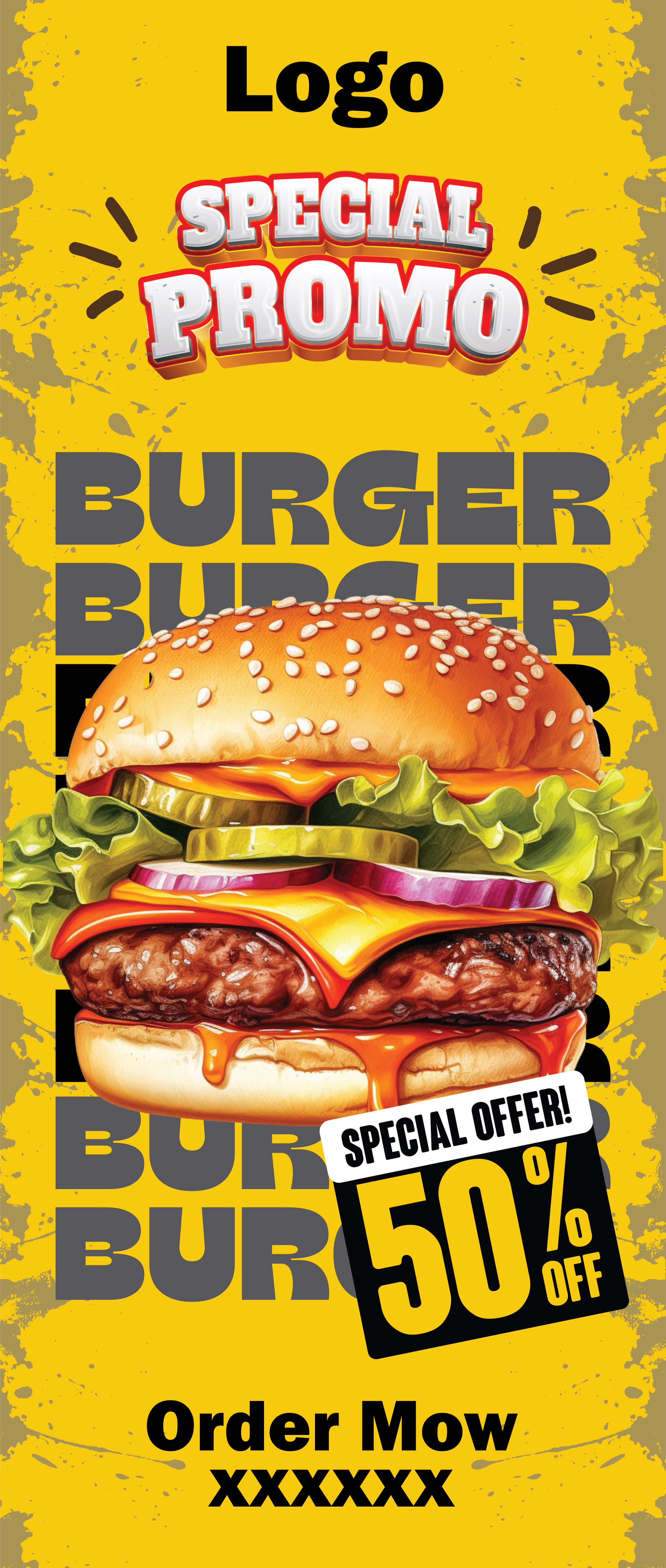 Example of Food Roll Up Banner &  Signage Design