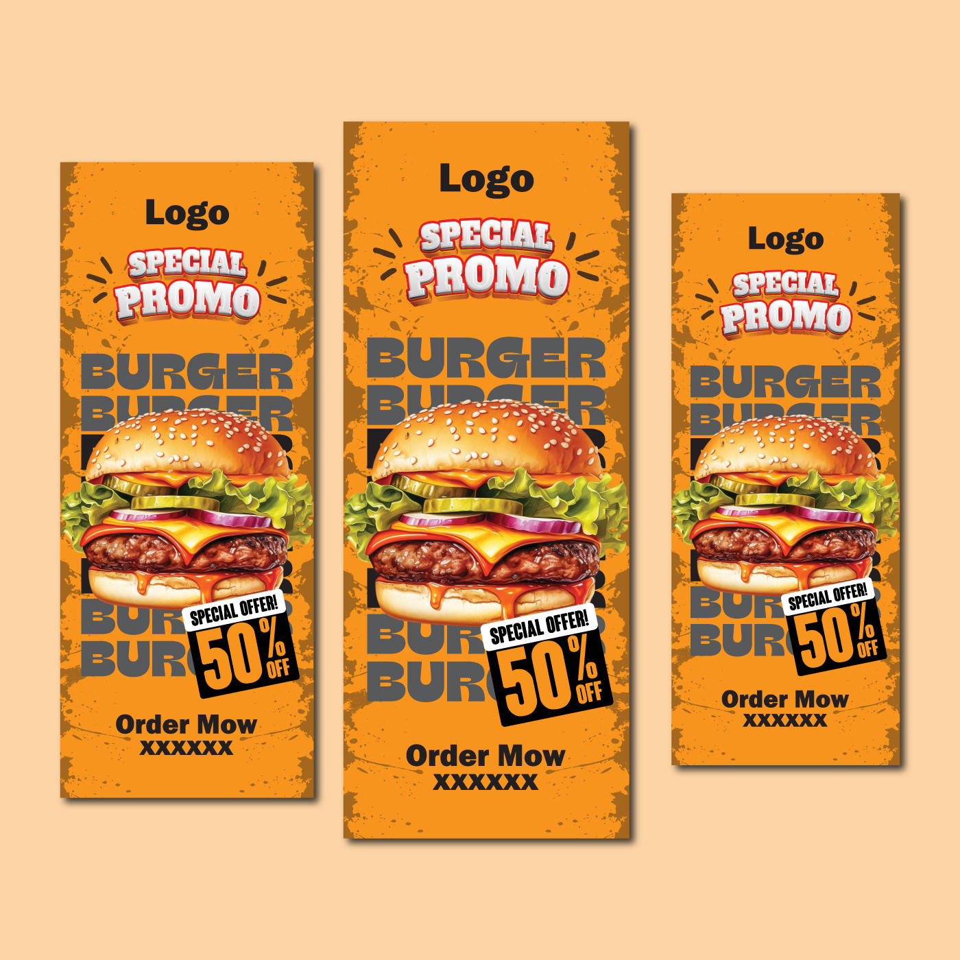 Example of Food Roll Up Banner &  Signage Design