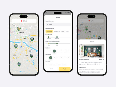 Rent Finder App UIUX Casestudy app app design casestudy clean concept design dipak deb nath dipakuiux home rent housing app mobile app mobile app design real estate rent finder rental app ui uiux user interface ux webdesign