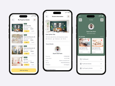 Home Rental App UIUX Casestudy app design clean concept design dipak deb nath dipakuiux home rental mobile app mobile app uiux real estate rental app ui uiux user interface ux ux casestudy webdesign