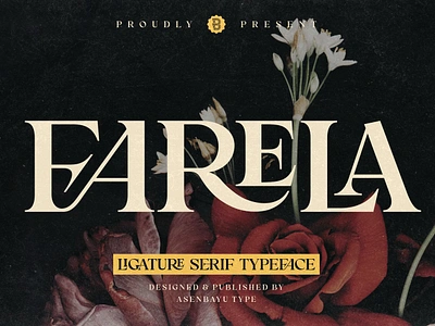 Farela - Ligature Serif Font alternate branding creative design display elegant font headline illustration ligature logo logotype luxury luxyr roman serif trendy typeaface unique vintage