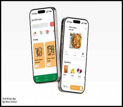 Food Recipe App app chef design figma fppd recipes uiux