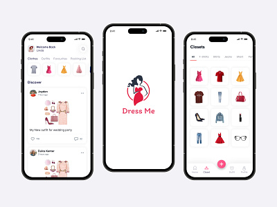 Dress Me Virtual Closet Mobile App clean closet app cloth concept design digital closet digital wardrobe dipak deb nath dipakuiux dress me up fashion stylish mobile app mobile app design ui ux virtual closet virtual try on wardobe app webdesign website