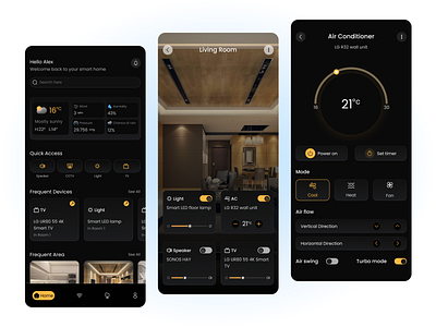 Smart Home App UI ui uidesign ux uxdesign uxui