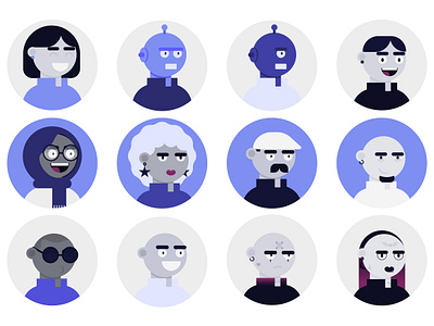 Illustration for Screens - 8 avatars ui