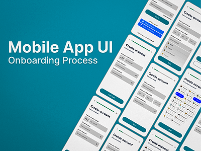 Mobile App UI Design - Onboarding Process graphic design ui uiux