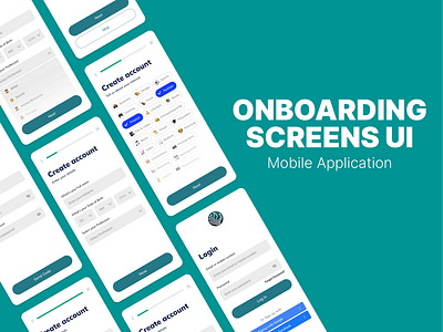 Mobile App UI Design - Onboarding Process graphic design ui uiux