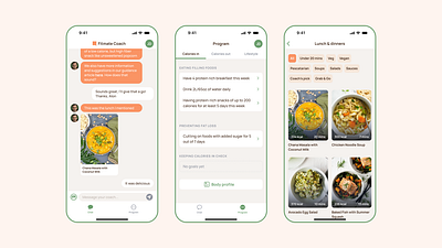 Personal coaching for weight loss app simple ui