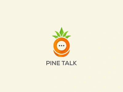 pine talk logo app app logo branding chat logo colorful logo design gradient logo graphic design icon icon logo illustration logo minimal logo pineapple logo simple logo ui ux vector