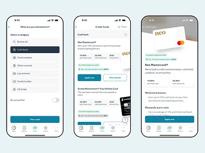Launching a credit marketplace in Canada app simple ui