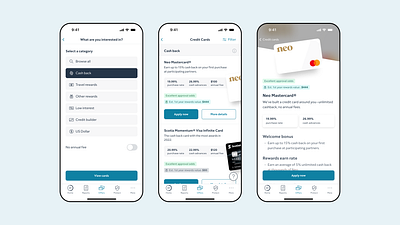 Launching a credit marketplace in Canada app simple ui