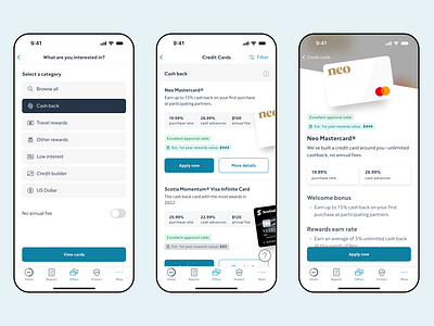 Launching a credit marketplace in Canada app simple ui