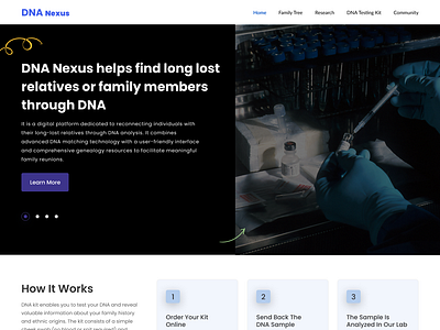 Find long lost relatives/family members through DNA. branding ui uiux webpage website