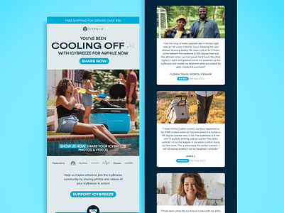 Icy Breeze Ecommerce Klaviyo Email Design creative agency creative inspiration design design agency digital design ecommerce figma figma design graphic graphic design klaviyo klaviyo design klaviyo email klaviyo email design newsletter newsletter design newsletters visual design