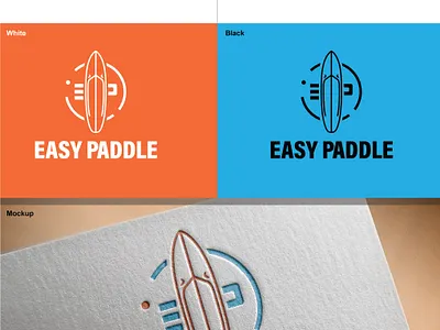 Easy Paddle logo design 3d branding graphic design ideas logo logo designer minimal mockup presentation simple