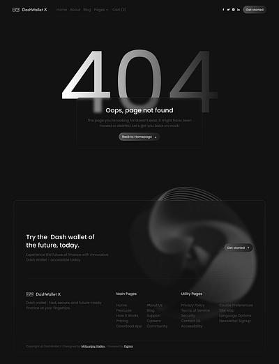 404 Error Page UI Design for DashWallet X 404 error page branding error page error page design graphic design page design template template design ui ui design web design