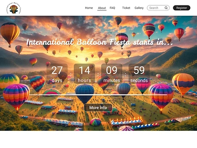 İnternational Balloon Fiesta Landing Page adventureui balloonfiestaux colorfuldesign colorfulinterface eventbooking eventlandingpage festivaldesign festivalux festivalwebsite festiveui hotairballoonfestival internationalballoonfiesta landingpagedesign ticketbookingui travelexperience