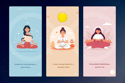 Day 23 - Onboarding screen 100dayschallenge creative illustration meditationapp onboardingscreen ui uidesign uxdesign