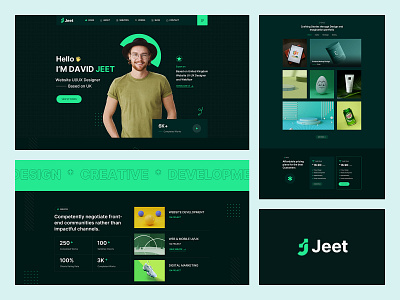 Jeet - Personal Portfolio UI Design creative cv figma landing page personal portfolio theme vally themevally ui uiux vcard website