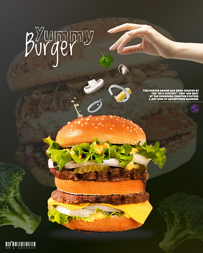 Burger Poster branding graphic design logo