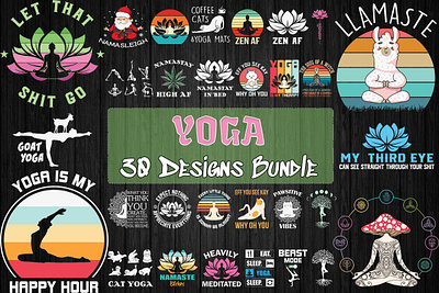 Yoga SVG Bundle 3d animation app branding design graphic design illustration logo motion graphics typography ui ux vector