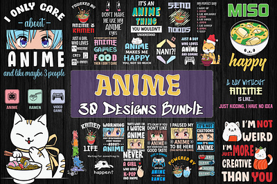 Anime SVG Bundle 3d animation app branding design graphic design illustration logo motion graphics typography ui ux vector