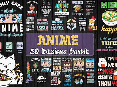 Anime SVG Bundle 3d animation app branding design graphic design illustration logo motion graphics typography ui ux vector