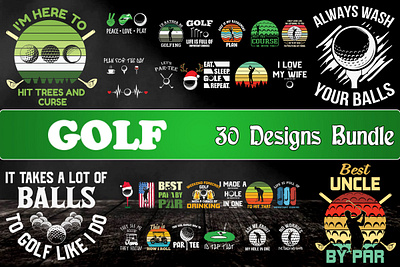 Golf SVG Bundle 3d animation app branding design graphic design illustration logo motion graphics typography ui ux vector