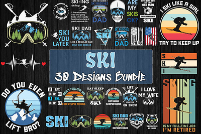 Ski SVG Bundle 3d animation app branding design graphic design illustration logo motion graphics typography ui ux vector