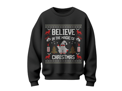 Christmas sweater design christmas sweater graphic design illustration product design t shirt design typography ugly christmas vector