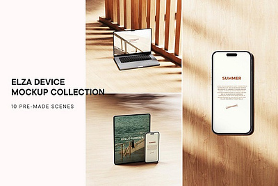 Elza Device Mockup Collection apple mockup branding mockup device mockup elza device mockup collection ipad mockup iphone 15 mockup iphone mockup laptop mockup macbook mockup macbook pro mockup minimal screen mockup tablet mockup web mockup website mockup