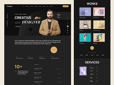 Nabhan - Personal Portfolio Template business creative cv design figma landing page portfolio themevally ui uiux vcard