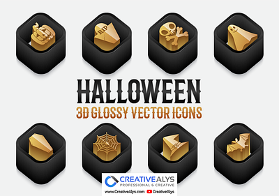 Halloween 3D Glossy Vector Icons 3d 3d icons design free icons free vectors glossy icons graphic design halloween halloween designs halloween graphics halloween icons halloween vector icons illustration vector vector icons