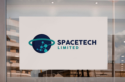 Spacetech graphic design logo