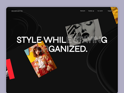Silhouette- Website fashion hero modern ui uiux unique website