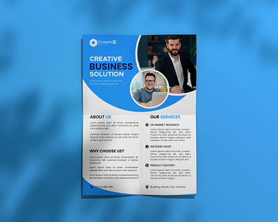 Creative Business Solution Flyer Design Template. business flyer design flyer flyer design graphic design illustration poster