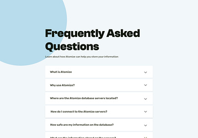 Frequently asked questions accordions faq ui website