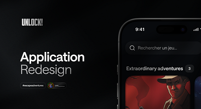 Unlock! · Application Redesign app application boardgames entertainment game redesign ui