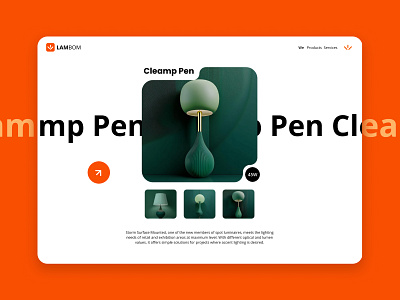 Lambom Redesign app design lamp landing landing page ui ux web