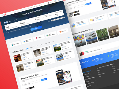 MakeMyTrip Website - Redesign branding design graphic design landing page travel typography ui uiux web design website design