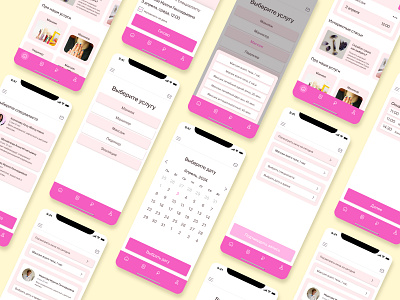 Health and beauty salon mobile application design application appointment beauty health logo make up massage mobile mobile app design mobile design typography ui ui design ux web design