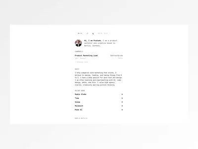 Personal Website black and white branding clean commandk design hover marketing minimal minimalism motion motion graphics personal site portfolio tools typography ui uidesign uiux webdesign website