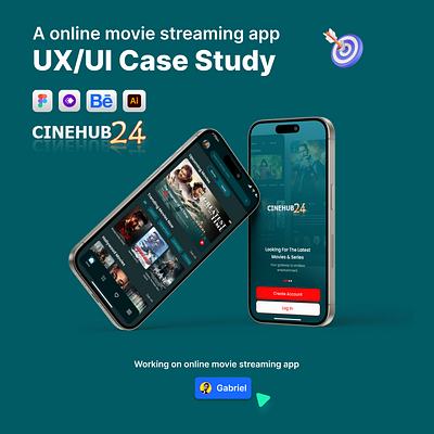 Movie Streaming App | Cinehub24 | UI/UX Case Study app design app ui app ui design app uiux application case study figma mobile app movie movie stream movie streaming app product product design ui ui design uiux uiux case study uiux design ux ux research